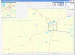 San Angelo Metro Area Wall Map Basic Style 2026